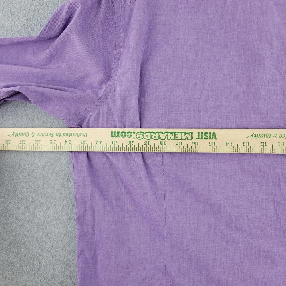 Banana Republic Shirt Mens XL Purple Solid Long Sleeve Button Up Slim Fit Casual